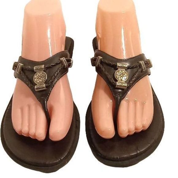 Bare Traps Benny Black Flip Flop Sandals Women's Size 7 - Picture 3 of 7